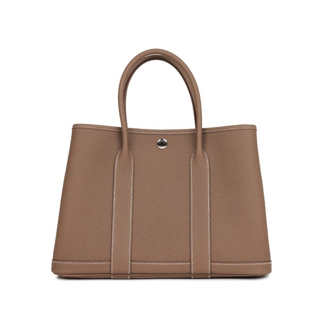 HERMES GARDEN PARTY 30 TPM TOTE ETOUPE NEGONDA SILVER HARDWARE