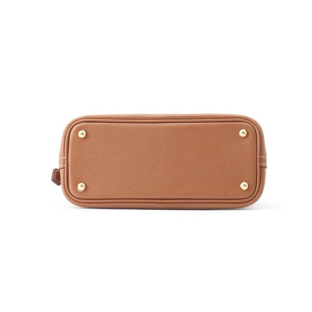 HERMES MINI BOLIDE 1923 GOLD EVERCOLOR GOLD HARDWARE