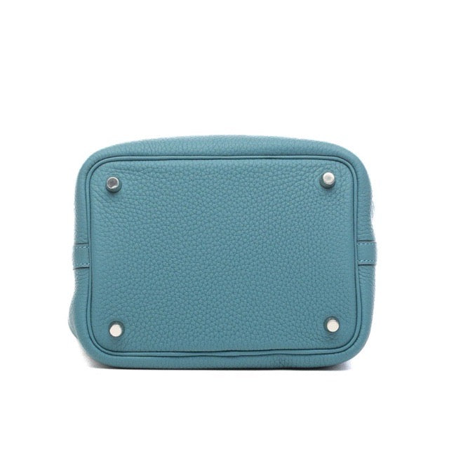 HERMES PICOTIN LOCK 18 ECLAT NEW BLEU JEAN MAUVE PALE TAURILLON CLEMENCE SWIFT SILVER HARDWARE