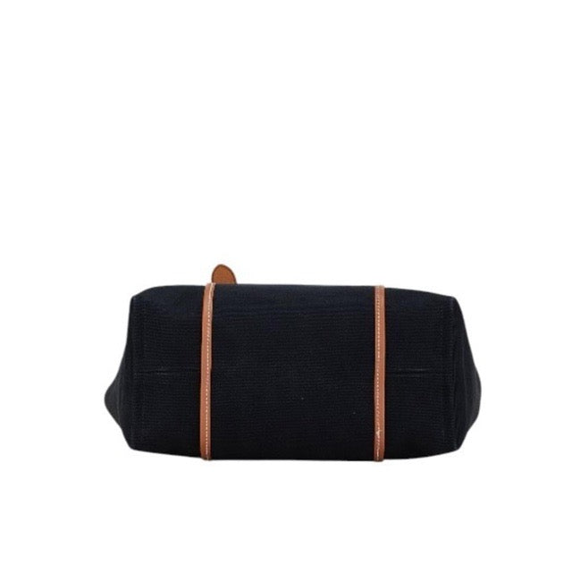 HERMES ETRIVERE POCKET 27 TOTE BAG BLACK FAUVE GOLD TOILE CANVAS BARENIA SWIFT SILVER HARDWARE