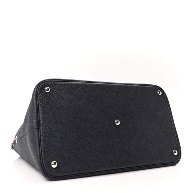 HERMES MEN'S BOLIDE 45 BLEU NUIT TOGO SILVER HARDWARE