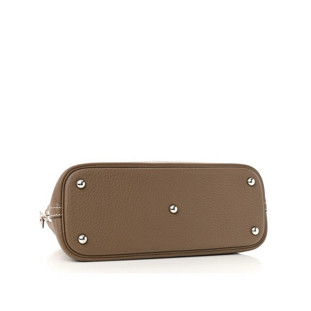 HERMES BOLIDE 31 ETOUPE TAURILLON CLEMENCE SILVER HARDWARE