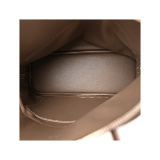 HERMES BOLIDE 31 ETOUPE TAURILLON CLEMENCE SILVER HARDWARE