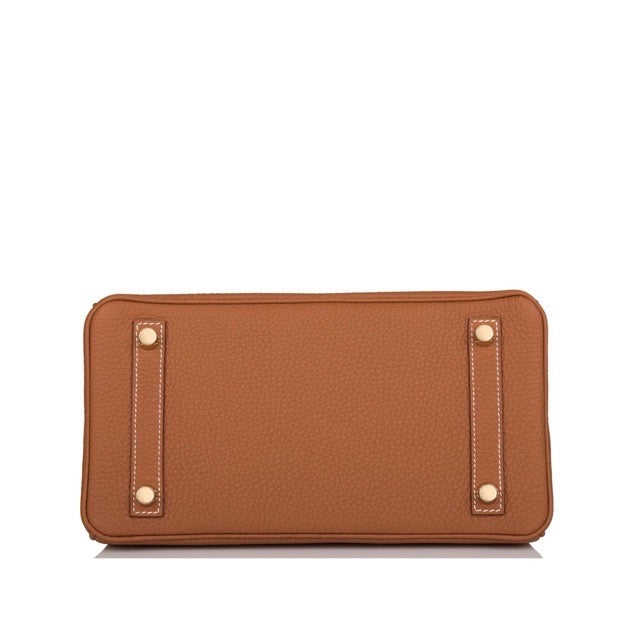 HERMES BIRKIN 25 GOLD TOGO GOLD HARDWARE