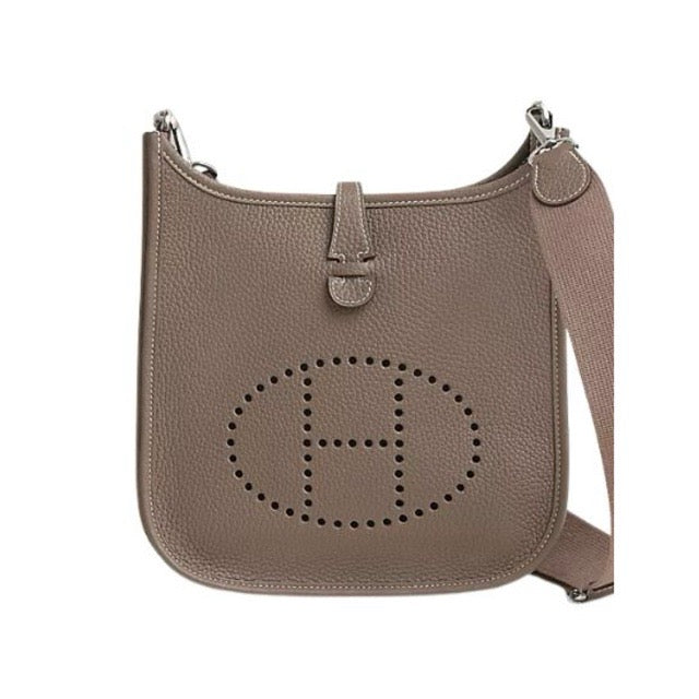 HERMES EVELYNE 23 ETOUPE TAURILLON CLEMENCE SILVER HARDWARE