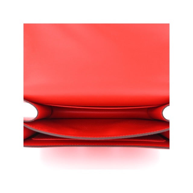 HERMES MINI CONSTANCE 18 ROUGE DE COEUR EPSOM ENAMEL MAUVE SYLVESTRE SILVER HARDWARE