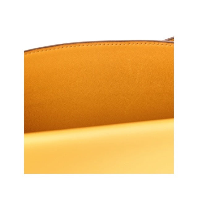 HERMES MINI CONSTANCE 18 JAUNE AMBRE EPSOM SILVER HARDWARE