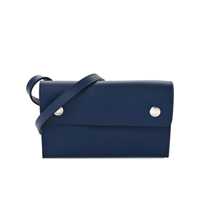エルメス エルメスナップ トゥーゴー 財布 Bleu Navy エプソン 