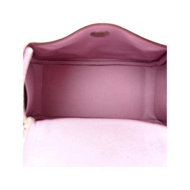 HERMES MINI LINDY 20 MAUVE SYLVESTRE TAURILLON CLEMENCE SILVER HARDWARE