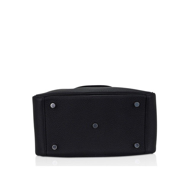 HERMES LINDY 26 BLACK TAURILLON CLEMENCE SILVER HARDWARE