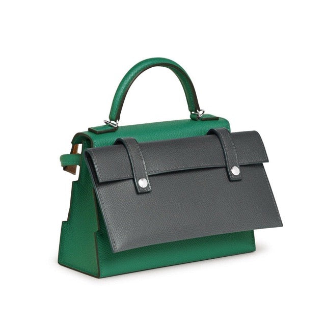 HERMES KELLY DOLL QUELLE IDOLLE PICTO VERT VERTIGO GOLD GRIS MISTY BLEU ZANZIBAR EPSOM SILVER HARDWARE