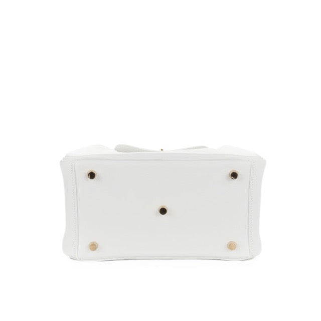 HERMES LINDY 26 NEW WHITE EVERCOLOR GOLD HARDWARE
