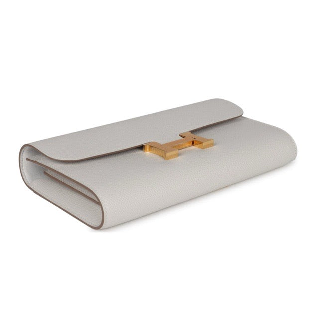 HERMES CONSTANCE LONG WALLET TO GO GRIS PALE EPSOM GOLD HARDWARE