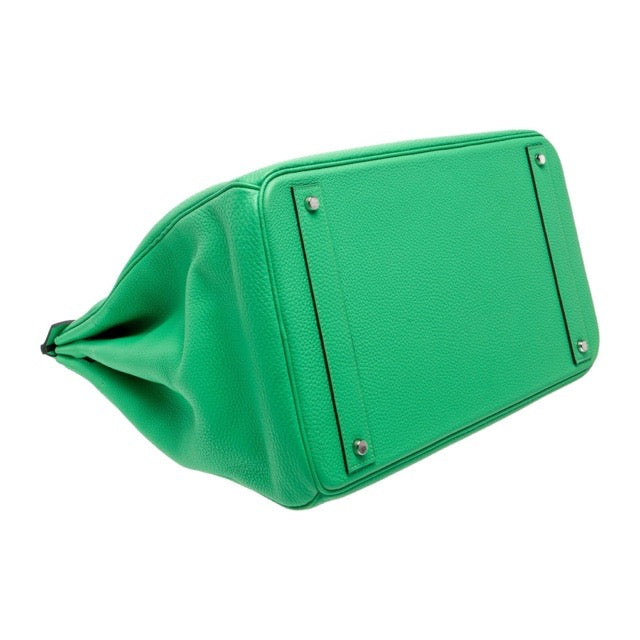 HERMES BIRKIN 40 HAC VERT COMICS TOGO SILVER HARDWARE