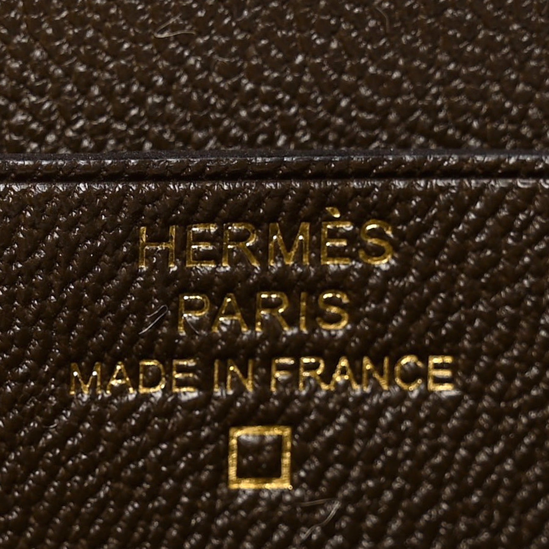 HERMES BEARN COMPACT WALLET GRIS ELEPHANT SHINY ALLIGATOR GOLD HARDWARE
