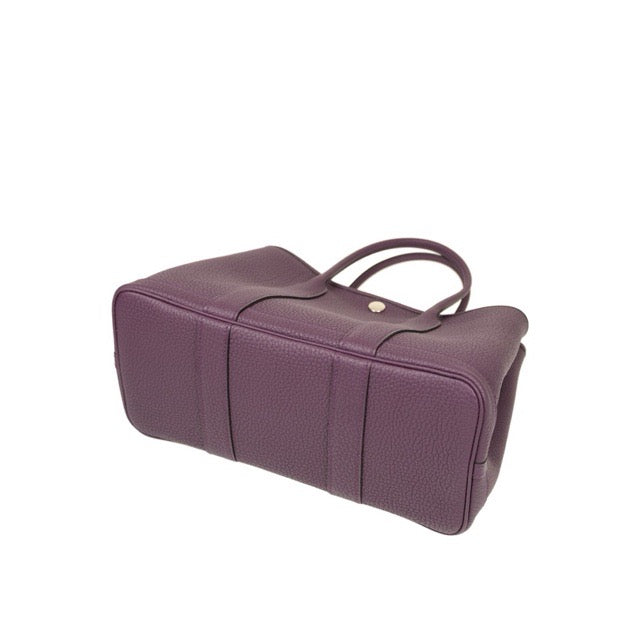 HERMES GARDEN PARTY TPM 30 CASSIS NEGONDA SILVER HARDWARE
