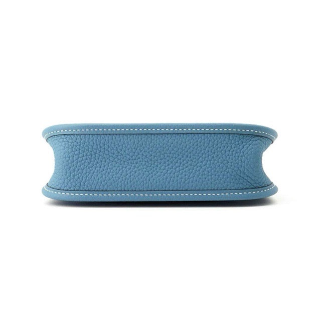 HERMES MINI EVELYNE TPM NEW BLEU JEAN TAURILLON CLEMENCE GOLD HARDWARE