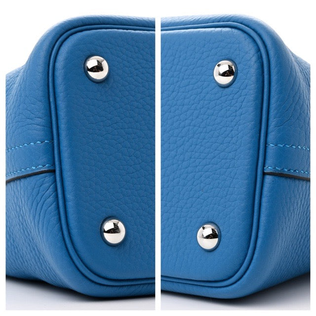 HERMES BOLIDE 31 MYKONOS TAURILLON CLEMENCE SILVER HARDWARE