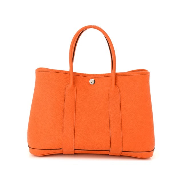 HERMES GARDEN PARTY TPM 30 ORANGE NEGONDA SILVER HARDWARE
