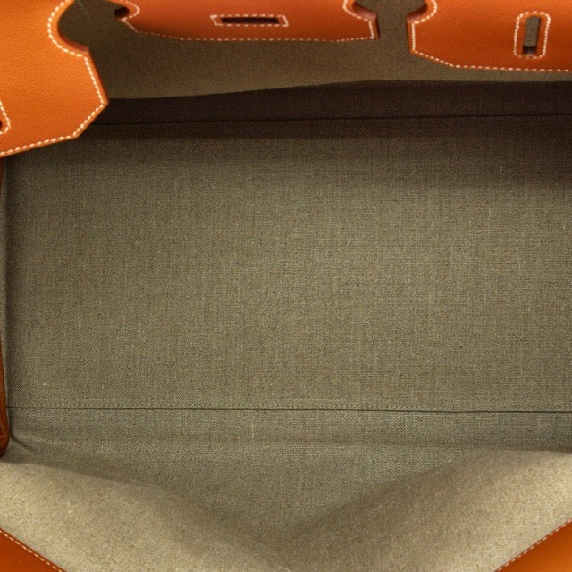 HERMES BIRKIN 50 HAUTE COUTURE HAC GOLD TOILE CRISS EVERCOLOR SILVER HARDWARE