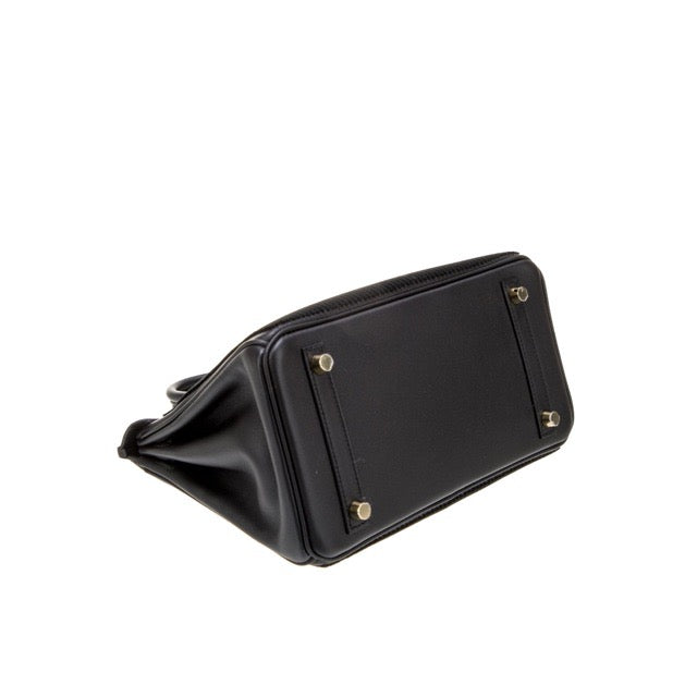 エルメス バーキン25 コート ア コート ブラック スイフト タフタージュ パーマブラス シャンパンゴールド金具 HERMES BIRKIN 25 COTE A COTE BLACK SWIFT TUFFETAGE PERMABRASS GOLD HARDWARE