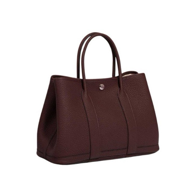 HERMES GARDEN PARTY 30 TPM TOTE ROUGE SELLIER NEGONDA SILVER HARDWARE