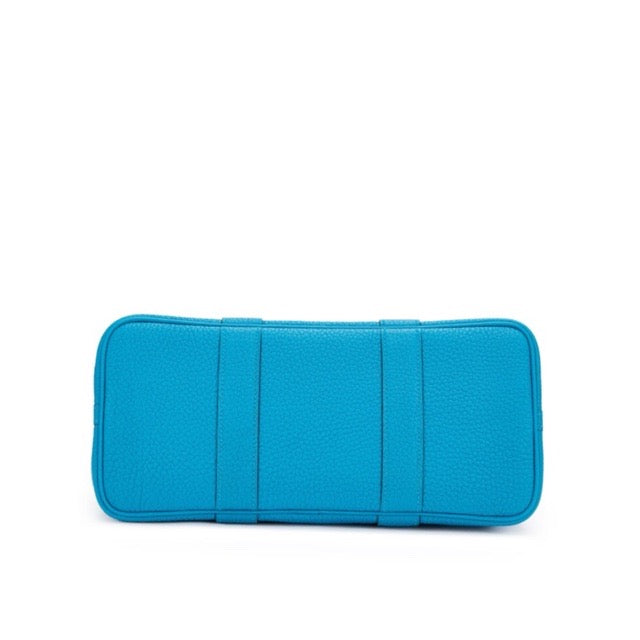 HERMES GARDEN PARTY 30 TPM TOTE BLEU ZANZIBAR NEGONDA SILVER HARDWARE