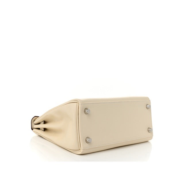 HERMES KELLY RETOURNE 25 NATA SWIFT SILVER HARDWARE