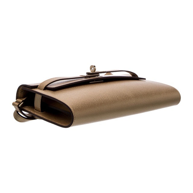 HERMES KELLY LONG WALLET TO GO DORE METALLIC GOLD CHEVRE CHAMKILA PERMABRASS GOLD HARDWARE
