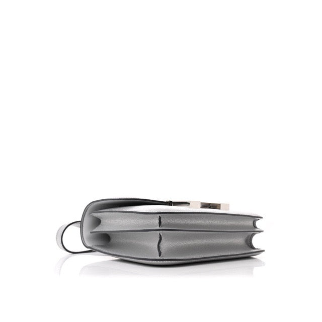 HERMES MINI CONSTANCE 18 MIRROR PARIS OLYMPICS LIMITED EDITION ARGENT METALLIC SILVER CHEVRE CHAMKILA SILVER HARDWARE