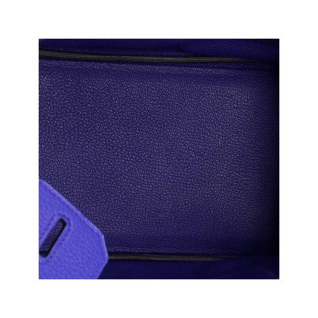 エルメス バーキン30 ブルーエレクトリック トリヨンクレマンス シルバー金具 HERMES BIRKIN 30 BLEU ELECTRIC TAURILLON CLEMENCE SILVER HARDWARE【中古】