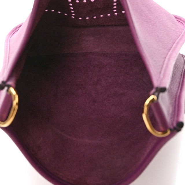 HERMES EVELYNE PM ANEMONE TAURILLON MAURICE GOLD HARDWARE