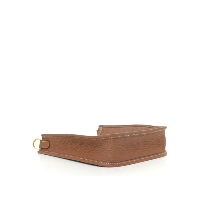 HERMES MINI EVELYNE TPM SHOULDER BAG GOLD TAURILLON CLEMENCE GOLD HARDWARE