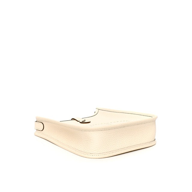 HERMES MINI EVELYNE TPM SHOULDER BAG NATA TAURILLON CLEMENCE SILVER HARDWARE