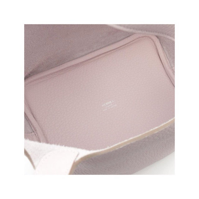 HERMES PICOTIN LOCK 18 PM MAUVE PALE TAURILLON CLEMENCE SILVER HARDWARE