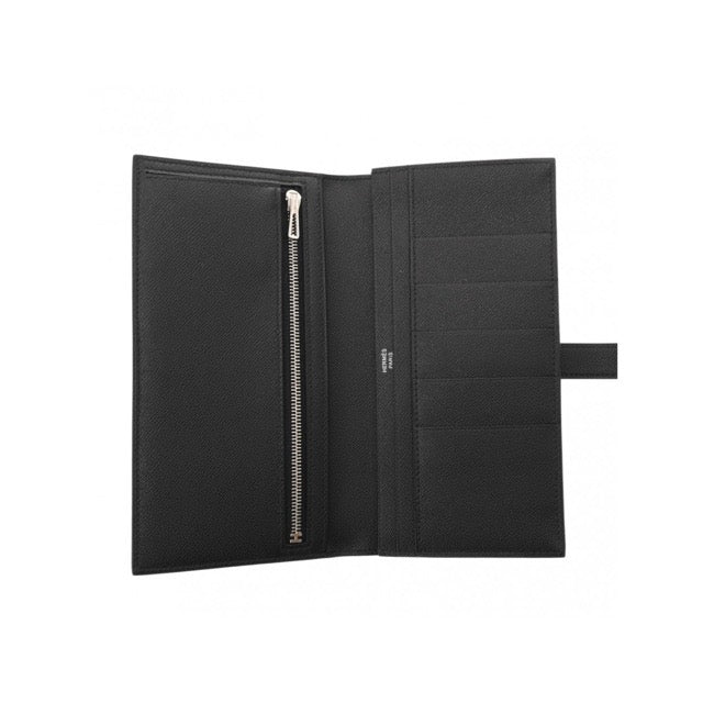 ソーブラック モノクローム エルメス ベアンスフレ ベアンロングウォレット ブラック マダム ブラック金具 HERMES BEARN GUSSET WALLET MONOCHROME BLACK MADAME BLACK HARDWARE