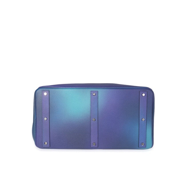 HERMES BIRKIN 50 HAUTE COUTURE HAC COSMOS BLEU NUIT VIOLET TAURILLON CLEMENCE MATTE SILVER HARDWARE