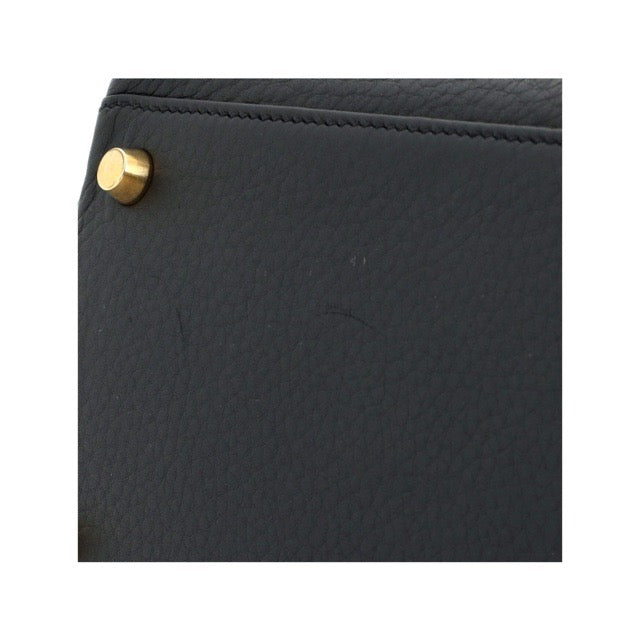 エルメス ケリー32 内縫い ブラック トリヨンクレマンス ゴールド金具 HERMES KELLY RETOURNE 32 BLACK TAURILLON CLEMENCE GOLD HARDWARE【中古】