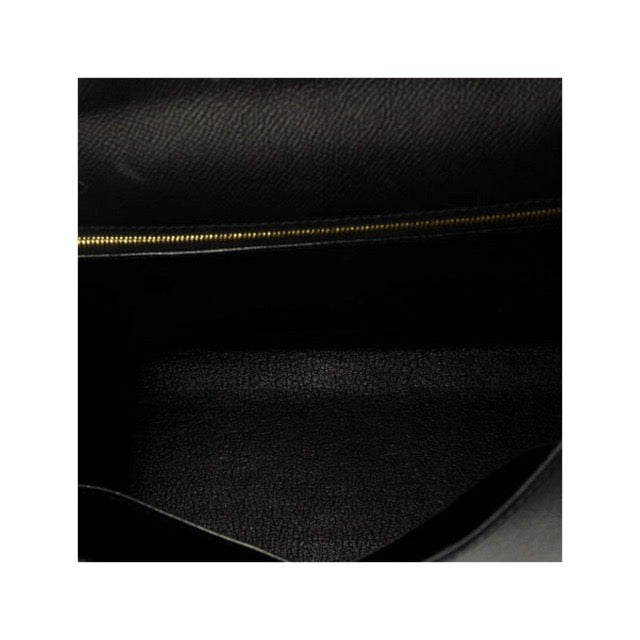 エルメス ケリー28 外縫い ブラック エプソン ゴールド金具 HERMES KELLY SELLIER 28 BLACK EPSOM GOLD HARDWARE【中古】