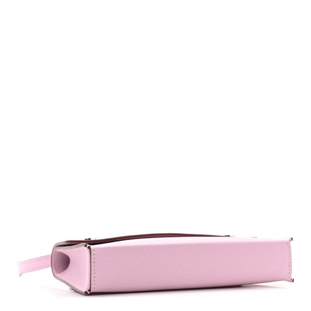 HERMES HERMESNAP TO GO WALLET MAUVE SYLVESTRE EPSOM SILVER HARDWARE