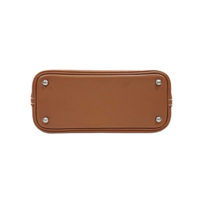 HERMES MINI BOLIDE 1923 GOLD EVERCOLOR SILVER HARDWARE