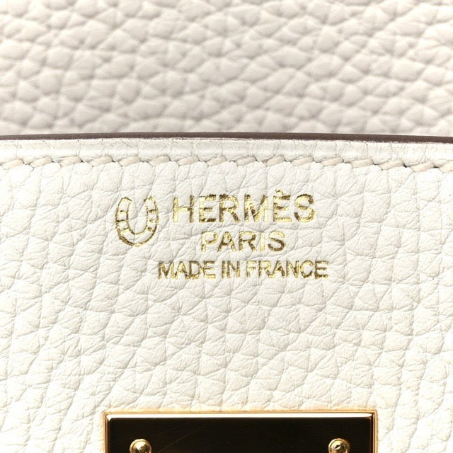 HERMES BIRKIN 30 HSS PERSONAL ORDER WHITE ROUGE CASAQUE TAURILLON CLEMENCE GOLD HARDWARE