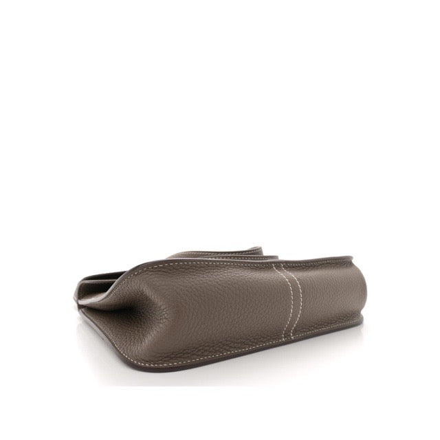 HERMES HALZAN 25 ETOUPE TAURILLON CLEMENCE GOLD HARDWARE