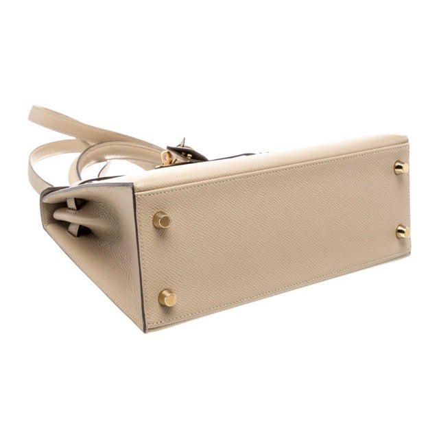 HERMES KELLY 25 SELLIER TRENCH EPSOM GOLD HARDWARE