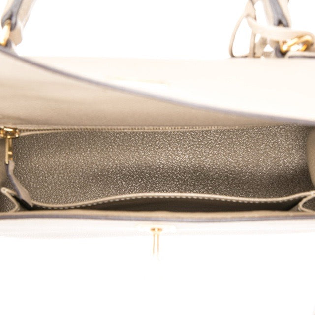 HERMES KELLY 25 SELLIER TRENCH EPSOM GOLD HARDWARE
