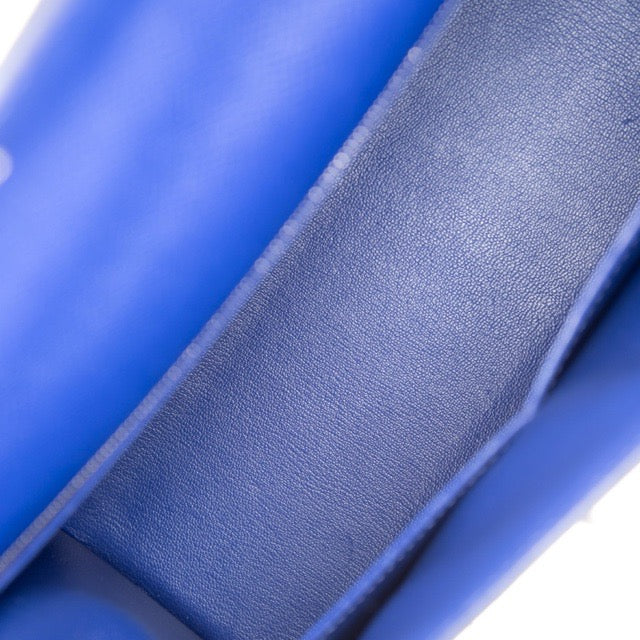 HERMES KELLY 28 SELLIER HSS PERSONAL ORDER BLEU ELECTRIC ETAIN EPSOM SILVER HARDWARE