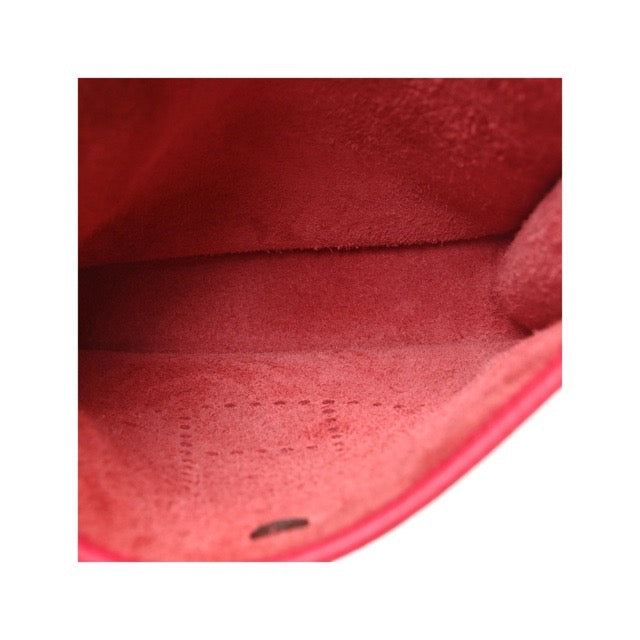 HERMES MINI EVELYNE TPM ROSE SHOCKING TAURILLON CLEMENCE SILVER HARDWARE.