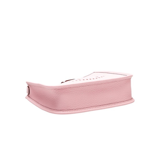 HERMES MINI EVELYNE TPM ROSE SAKURA TAURILLON CLEMENCE SILVER HARDWARE