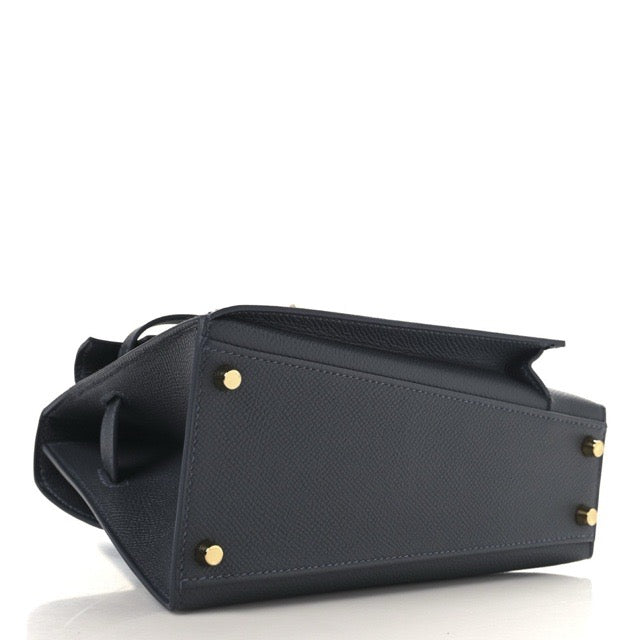 HERMES KELLY EN DESORDRE 20 SELLIER ARDOISE EPSOM PERMABRASS HARDWARE