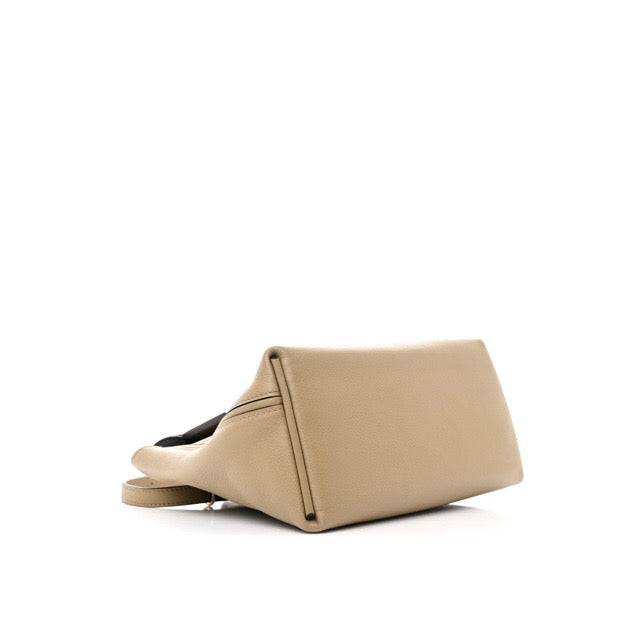 HERMES MINI 24/24 VERSO BEIGE MARFA GRIS MISTY EVERCOLOR SWIFT PERMABRASS HARDWARE